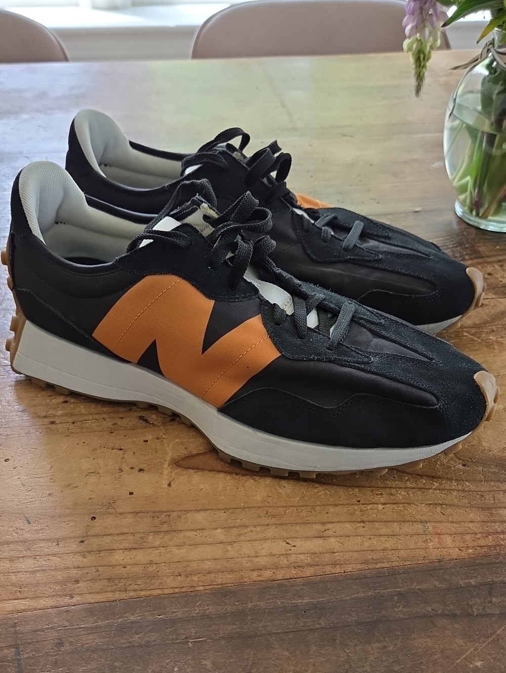 New Balance Black and Orange Men's Sneakers only wore once